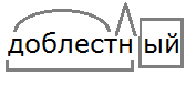 Разбор слова доблестный. Доблестный разбор слова по составу.